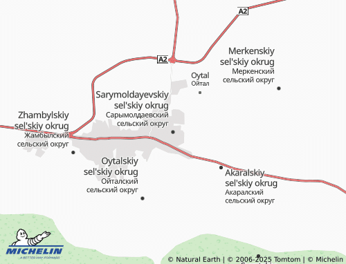 MICHELIN Sarymoldayevskiy sel'skiy okrug map - ViaMichelin