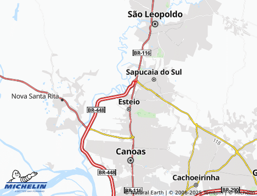 MICHELIN Novo Esteio map - ViaMichelin
