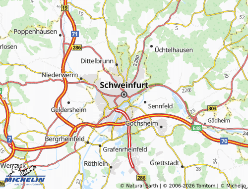 MICHELIN Schweinfurt map - ViaMichelin