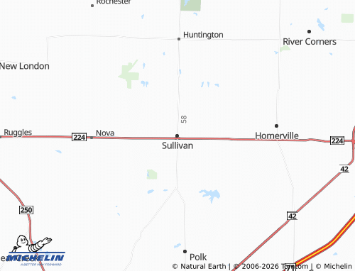 Mapa MICHELIN Sullivan - ViaMichelin