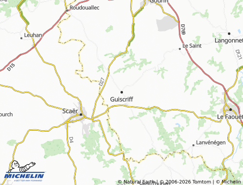 Mappa MICHELIN Guiscriff - ViaMichelin