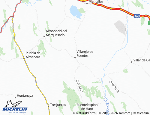 MICHELIN Villarejo de Fuentes map - ViaMichelin