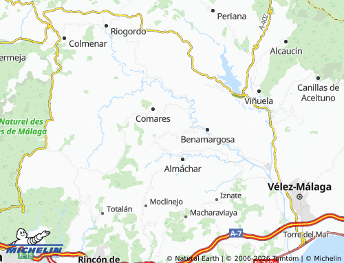 MICHELIN Cútar map - ViaMichelin