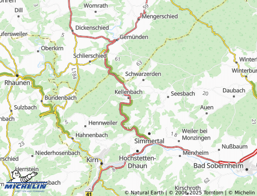 MICHELIN Kellenbach map - ViaMichelin