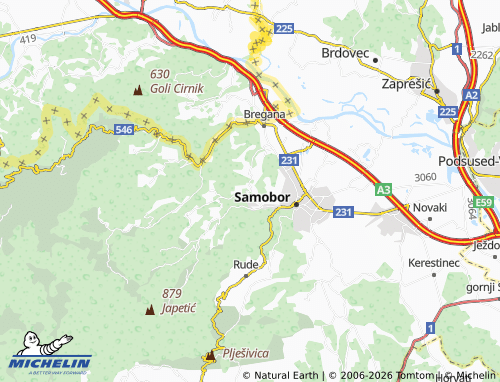 Mapa MICHELIN Dubrava Samoborska - ViaMichelin