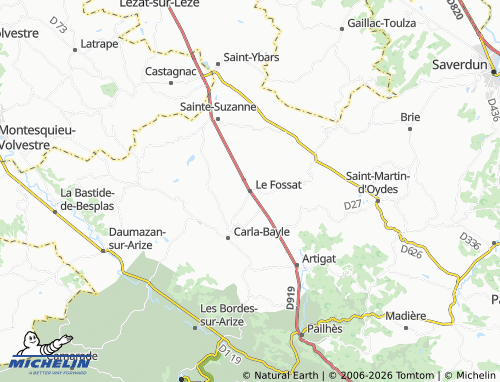 MICHELIN Le Fossat map - ViaMichelin
