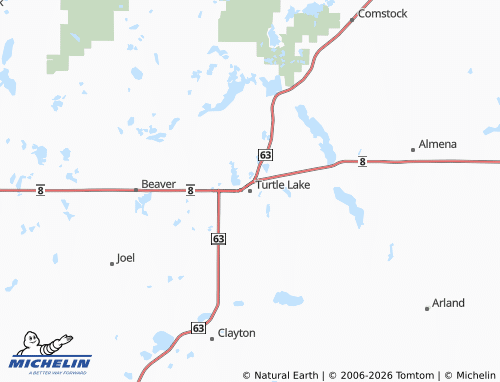 Mapa MICHELIN Turtle Lake - ViaMichelin