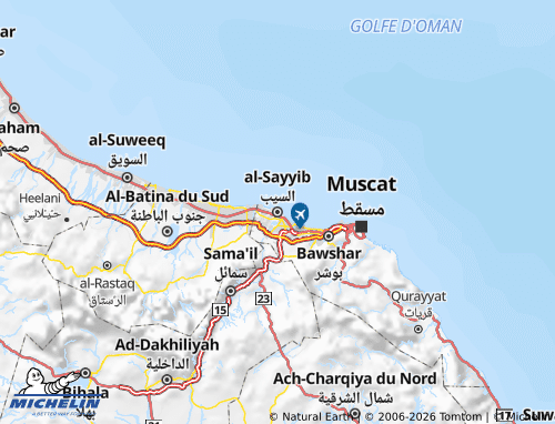 MICHELIN Al Seeb map - ViaMichelin