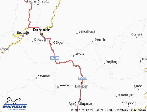 Mappa MICHELIN Akova - ViaMichelin