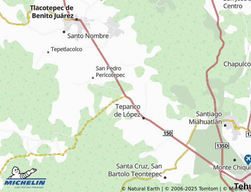 MICHELIN San Andrés Cacaloapan map - ViaMichelin