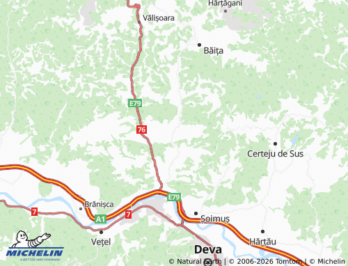Mapa MICHELIN Lunca - ViaMichelin