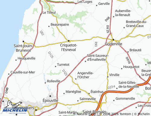 Mapa MICHELIN Vergetot - ViaMichelin