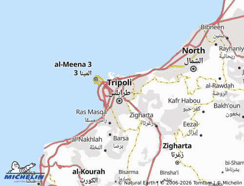 Mappa MICHELIN Tarablus al-Hadeed - ViaMichelin