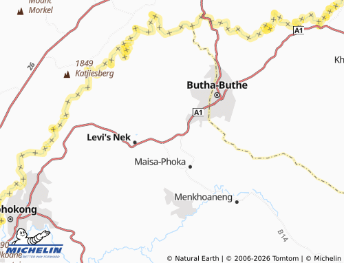 MICHELIN Ha Mokotjo map - ViaMichelin
