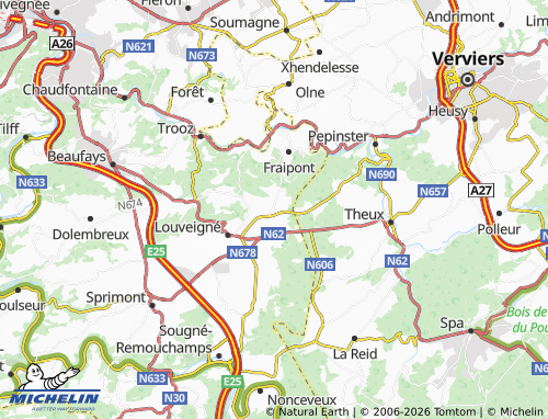Mapa MICHELIN Banneux - ViaMichelin