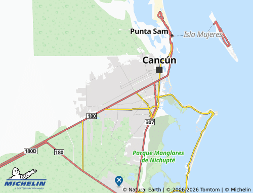 Mappa MICHELIN Canaco Nicte-Ha - ViaMichelin