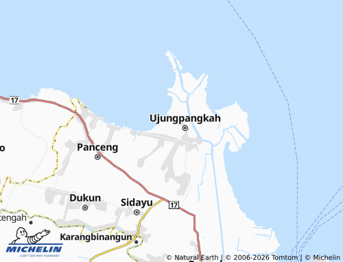Carte MICHELIN Pangkah Kulon - ViaMichelin