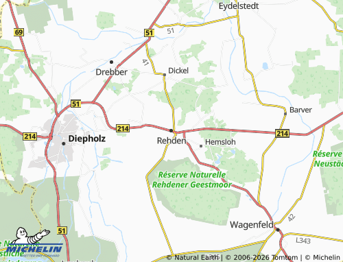 MICHELIN Rehden map - ViaMichelin
