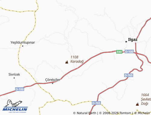 MICHELIN Yeni Demirciler map - ViaMichelin