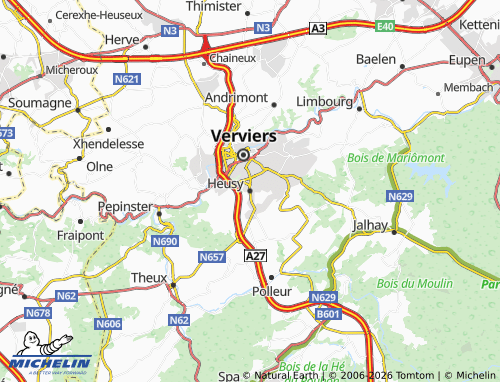 MICHELIN Heusy map - ViaMichelin