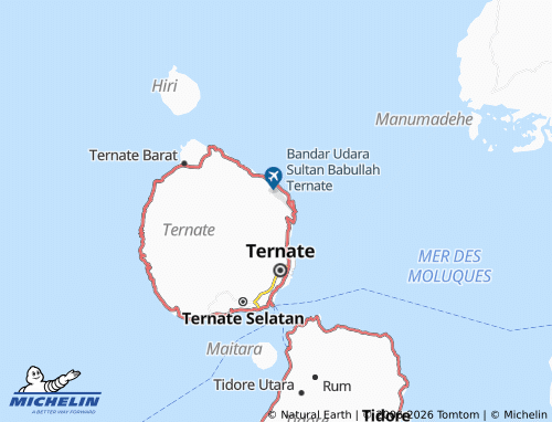 Kaart MICHELIN Ternate Utara - ViaMichelin
