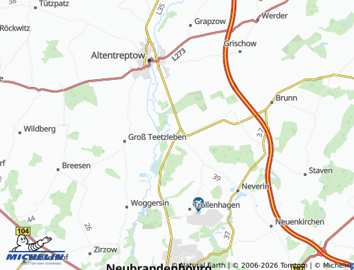 MICHELIN Neddemin map - ViaMichelin