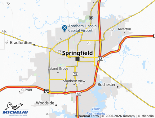 Mapa MICHELIN Springfield - ViaMichelin