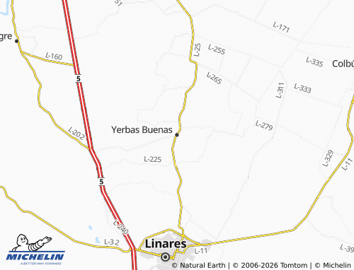 Mappa MICHELIN Yerbas Buenas - ViaMichelin