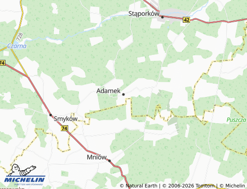 Carte MICHELIN Adamek - ViaMichelin