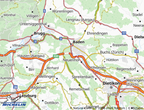 MICHELIN-Landkarte Klosterrüti - ViaMichelin