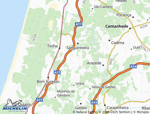 Mapa MICHELIN Arneiro do Tecelão - ViaMichelin