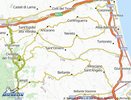 Carte MICHELIN Sant'Omero - ViaMichelin