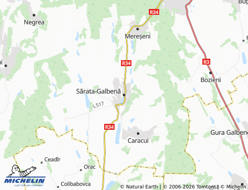 Mapa MICHELIN Sărata-Galbenă - ViaMichelin