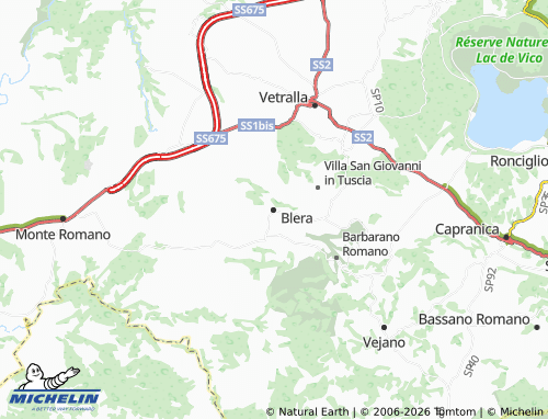 MICHELIN Blera map - ViaMichelin