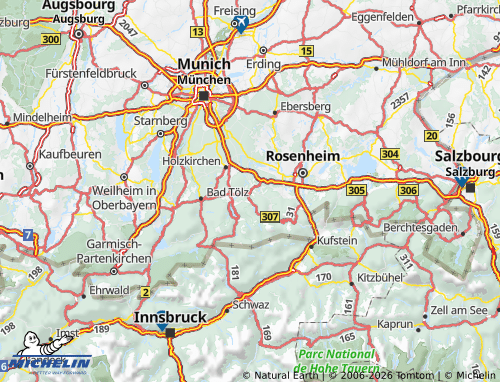 Kaart MICHELIN Miesbach - ViaMichelin