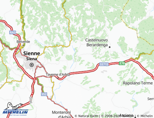 MICHELIN Monteaperti map - ViaMichelin