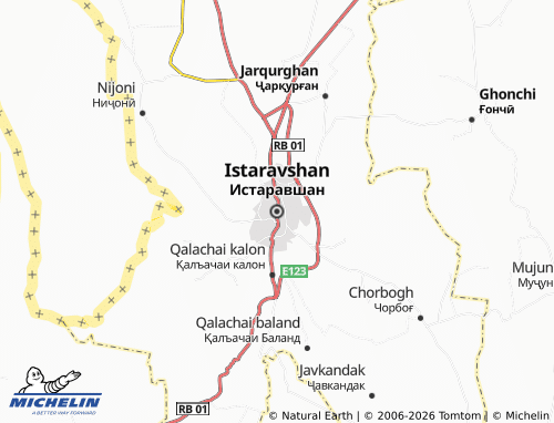 Mappa MICHELIN Istaravshan - ViaMichelin