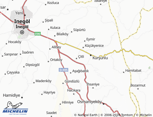 MICHELIN Çitli map - ViaMichelin