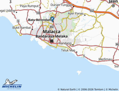 MICHELIN Ujong Pasir map - ViaMichelin