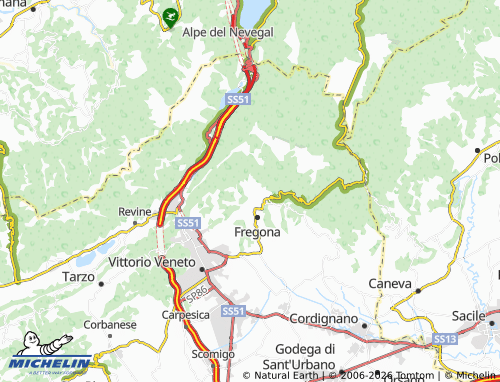 MICHELIN Sonego map - ViaMichelin