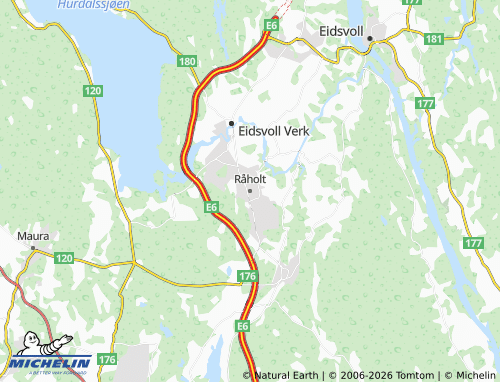 Kaart MICHELIN Råholt - ViaMichelin