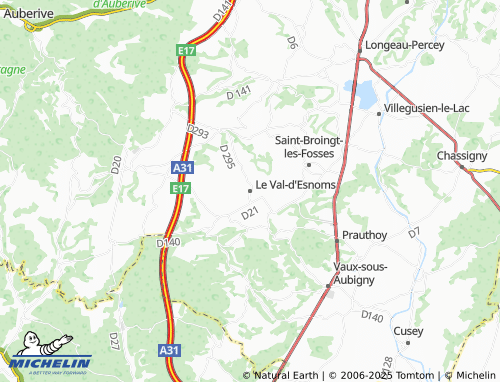 MICHELIN Le Val-d'Esnoms map - ViaMichelin