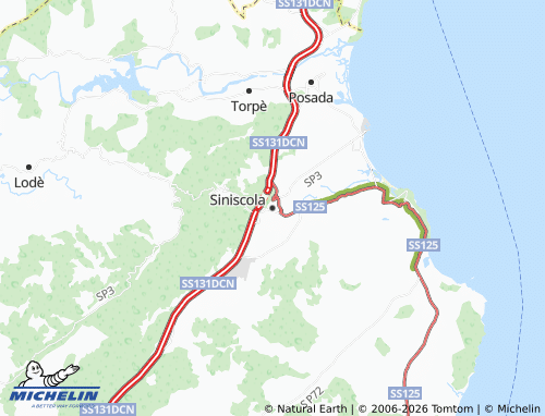Mapa MICHELIN Siniscola - ViaMichelin