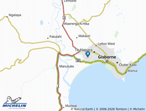Mapa MICHELIN Matawhero - ViaMichelin