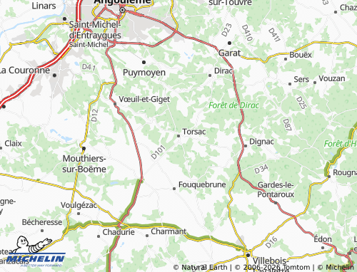 Mapa MICHELIN Torsac - ViaMichelin