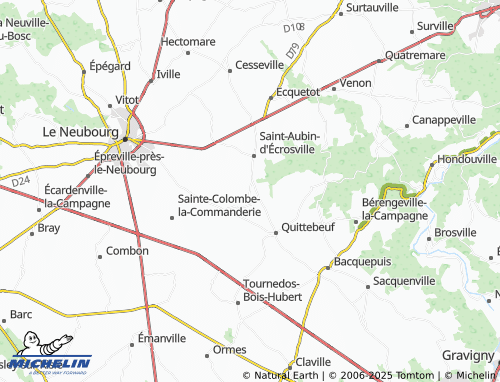 Carte MICHELIN Écauville - ViaMichelin