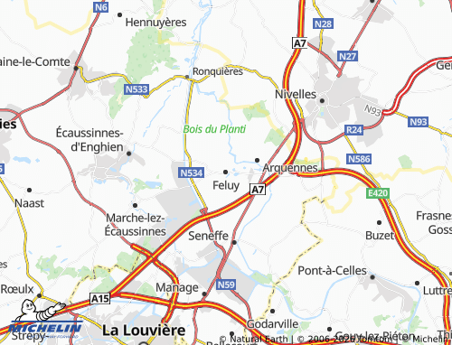 MICHELIN Feluy map - ViaMichelin