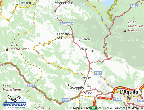 Carte MICHELIN Teora - ViaMichelin
