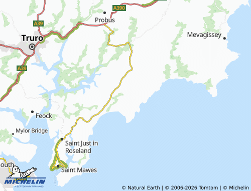 MICHELIN Veryan map - ViaMichelin