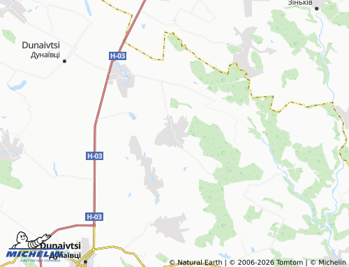 MICHELIN Pidlisnyi Mukariv map - ViaMichelin